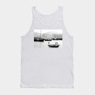 Children fishing in Hong Kong Harbour Tank Top